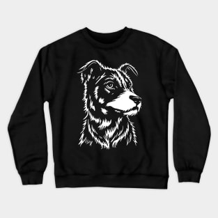 Minimalist Mongrel Dog Head Crewneck Sweatshirt